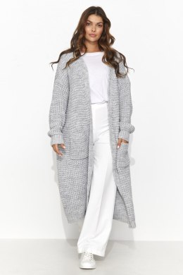 Sweter Kardigan Model NU_S99 Grey Melange - Numinou Numinou